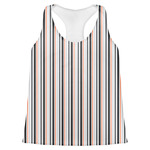 Gray Stripes Womens Racerback Tank Top - Small