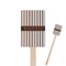 Gray Stripes Wooden 6.25" Stir Stick - Rectangular - Closeup