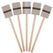 Gray Stripes Wooden 6.25" Stir Stick - Rectangular - Fan View