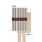 Gray Stripes Wooden 6.25" Stir Stick - Rectangular - Single - Front & Back