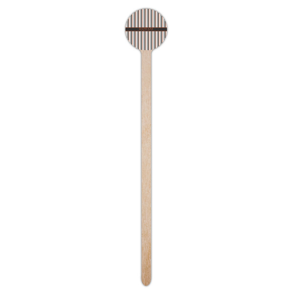Gray Stripes Wooden 7.5" Stir Stick - Round - Single Stick