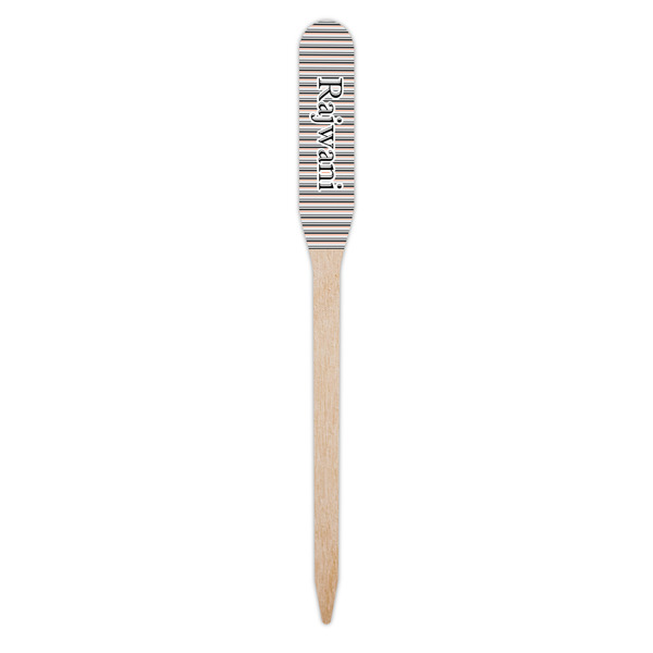 Gray Stripes Wooden Food Pick - Paddle - Single Pick
