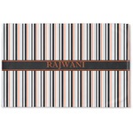 Gray Stripes Woven Mat (Personalized)