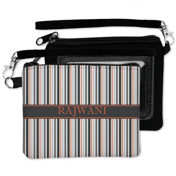 Gray Stripes Wristlet ID Cases - MAIN