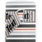Gray Stripes Yoga Mat Strap Close Up Detail