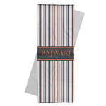 Gray Stripes Yoga Mat Towel (Personalized)