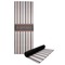 Gray Stripes Yoga Mat with Black Rubber Back Full Print View