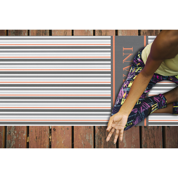 Gray Stripes Yoga Mats - LIFESTYLE