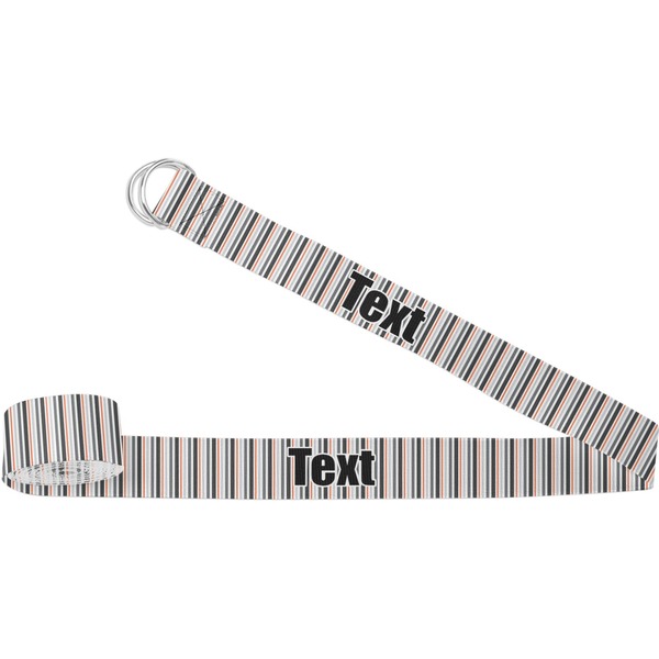 Custom Gray Stripes Yoga Strap (Personalized)