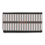Gray Stripes Leatherette Ladies Wallet (Personalized)