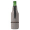 Gray Stripes Zipper Bottle Cooler - BACK (bottle)