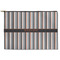 Gray Stripes Zipper Pouch - Large - 12.5"x8.5" (Personalized)