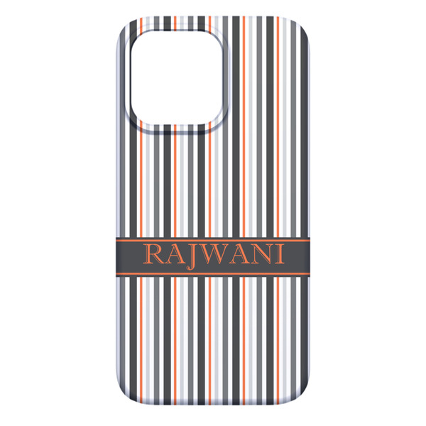 Gray Stripes iPhone 13 Pro Max Case - Back