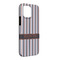Gray Stripes iPhone Case - Rubber Lined - iPhone 13 Pro Max (Personalized)