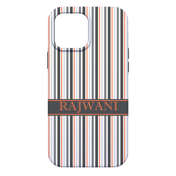 Gray Stripes iPhone 13 Pro Max Tough Case - Back