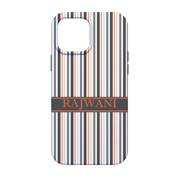 Gray Stripes iPhone 13 Tough Case - Back