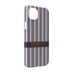 Gray Stripes iPhone Case - Plastic - iPhone 14 Pro (Personalized)