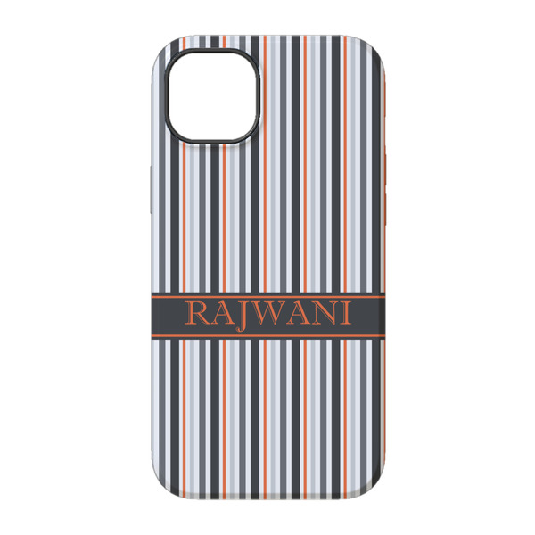 Gray Stripes iPhone 14 Tough Case - Back