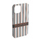 Gray Stripes iPhone 15 Case - Angle