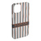 Gray Stripes iPhone Case - Plastic - iPhone 15 Plus (Personalized)