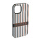 Gray Stripes iPhone 15 Tough Case -  Angle