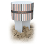 Gray Stripes Beach Spiker Drink Holder (Personalized)