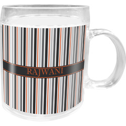 Gray Stripes Acrylic Kids Mug (Personalized)