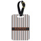Gray Stripes Metal Luggage Tag w/ Name or Text