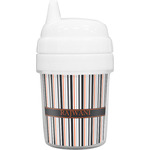 Gray Stripes Baby Sippy Cup (Personalized)
