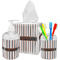 Grey Stripes Bathroom Accessories Set (Personalized)