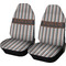 Gray Stripes Car Seat Covers (Set of Two) (Personalized)