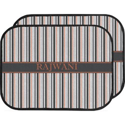 Gray Stripes Car Floor Mats (Back Seat) (Personalized)