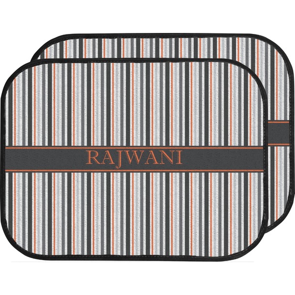 Grey Stripes Custom Car Floor Mats (Back Seat)