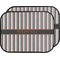 Gray Stripes Car Floor Mats (Back Seat) (Personalized)