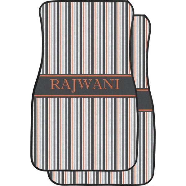Grey Stripes Custom Car Floor Mats (Front Seat)