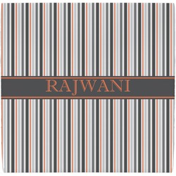 Gray Stripes Ceramic Tile Hot Pad (Personalized)