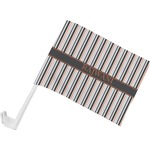 Gray Stripes Car Flag - Small w/ Name or Text