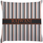 Gray Stripes Decorative Pillow Case (Personalized)