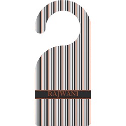Gray Stripes Door Hanger (Personalized)