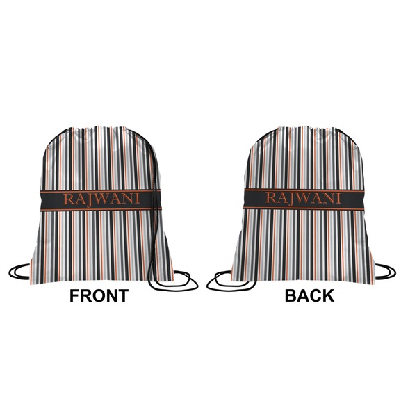 Grey Stripes Drawstring Backpack
