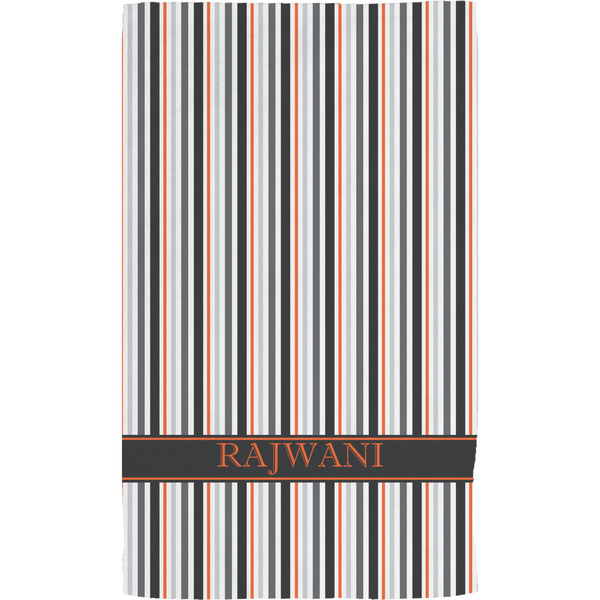 Grey Stripes Hand Towel (Personalized)