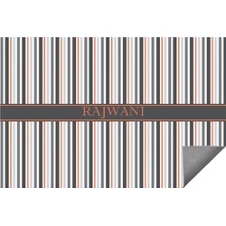 Gray Stripes Indoor / Outdoor Rug - 4'x6' (Personalized)