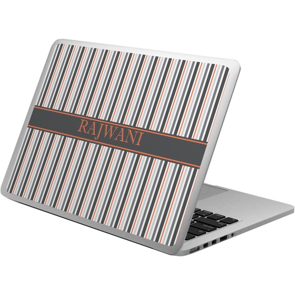 Custom Gray Stripes Laptop Skin - Custom Sized (Personalized)