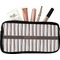 Gray Stripes Makeup / Cosmetic Bag - Small (Personalized)