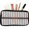 Gray Stripes Makeup / Cosmetic Bag (Personalized)