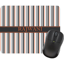 Gray Stripes Rectangular Mouse Pad (Personalized)