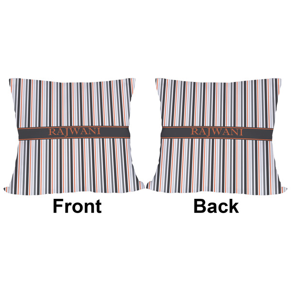 Grey Stripes Outdoor Pillow - 16x16