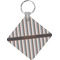 Grey Stripes Personalized Diamond Key Chain