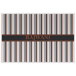 Gray Stripes Laminated Placemat w/ Name or Text