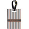 Grey Stripes Personalized Rectangular Luggage Tag